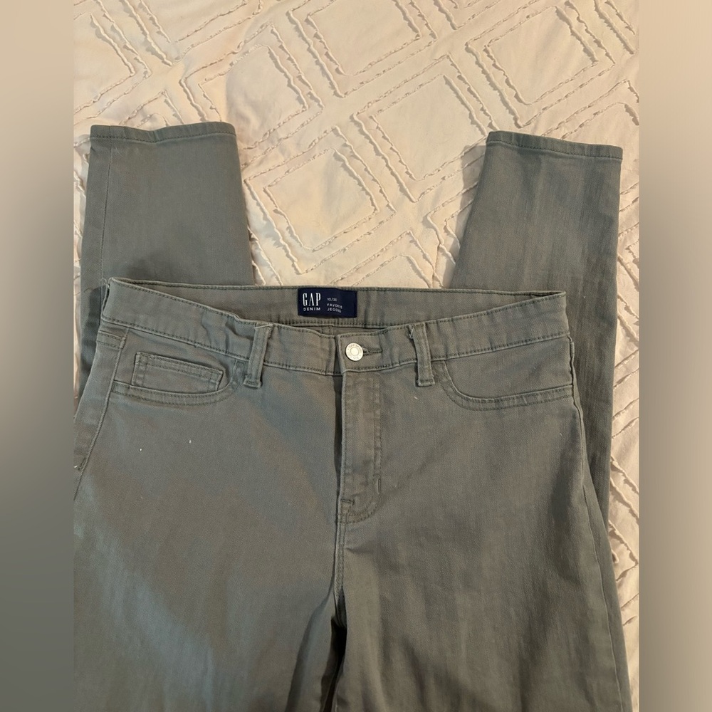 Women’s Gap Denim Favorite Jeggings Green Jeans size 10/30